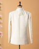 Ivory Floral Open Jodhpuri Set with Inner Half Sleeve Jacket