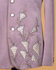 Lavender Velvet Jodhpuri with Floral Kardana Work