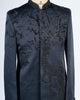 Designer Navy Blue Embroidered Jodhpuri Blazer Set