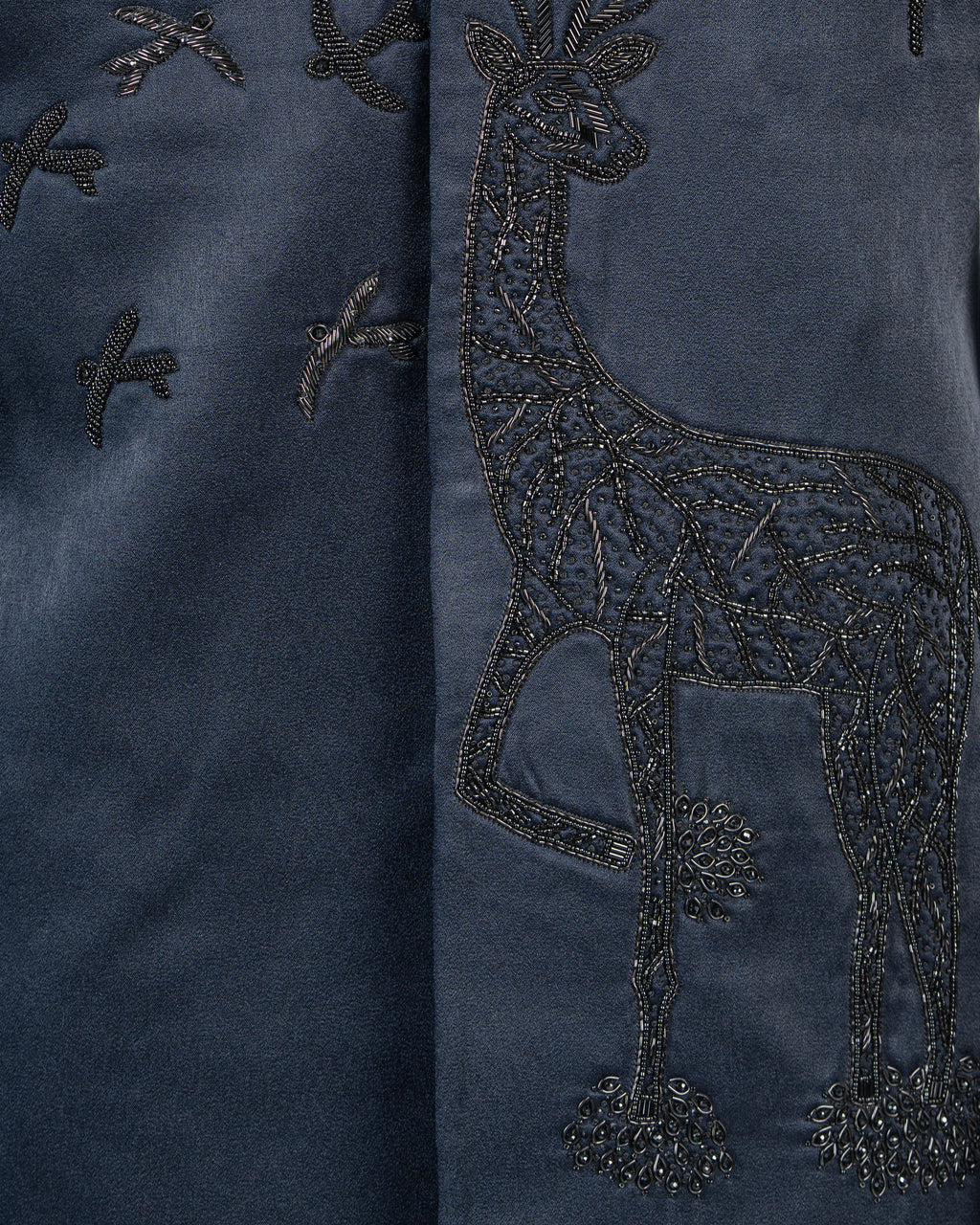 Designer Navy Blue Embroidered Jodhpuri Blazer Set