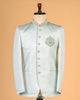 Premium Pista Green Jodhpuri with Zardosi Pocket Motif Work