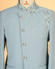 Designer Light Pista Pastel Cross Jodhpuri with Shoulder Embroidery