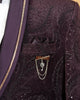 Luxury Dark Purple Velvet 3-Piece Designer Suit with All Over Work