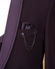 Purple Japanese Fabric 3-Piece Designer Tuxedo Suit