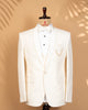 Off-White Armani Fabric Tuxedo with Beads & Kardana Handwork