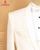 Off-White Armani Fabric Tuxedo with Beads & Kardana Handwork