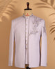 Peach Pink Jodhpuri Set with Kardana & Beads Work