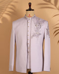 Peach Pink Jodhpuri Set with Kardana & Beads Work
