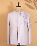 Lavender Purple Jodhpuri Set with Beads, Mirror & Kardana Work