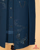 Navy Blue Open Jodhpuri Suit with Hand Embroidery & Bead Work (Armani Fabric)