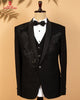 Black Armani Fabric 3-Piece Tuxedo Suit with Kardana & Bead Work