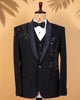 Blue Tuxedo 3-Piece Suit with Bead Work